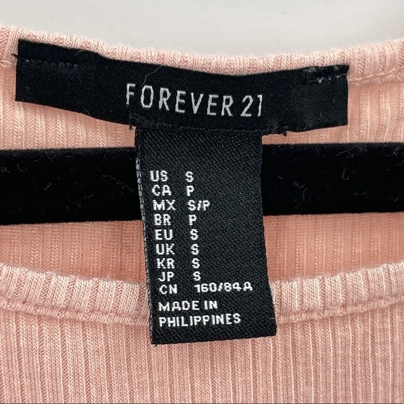 Forever 21 Pink Ribbed Knit Fit & Flare Dress Sz S - Picture 7 of 8